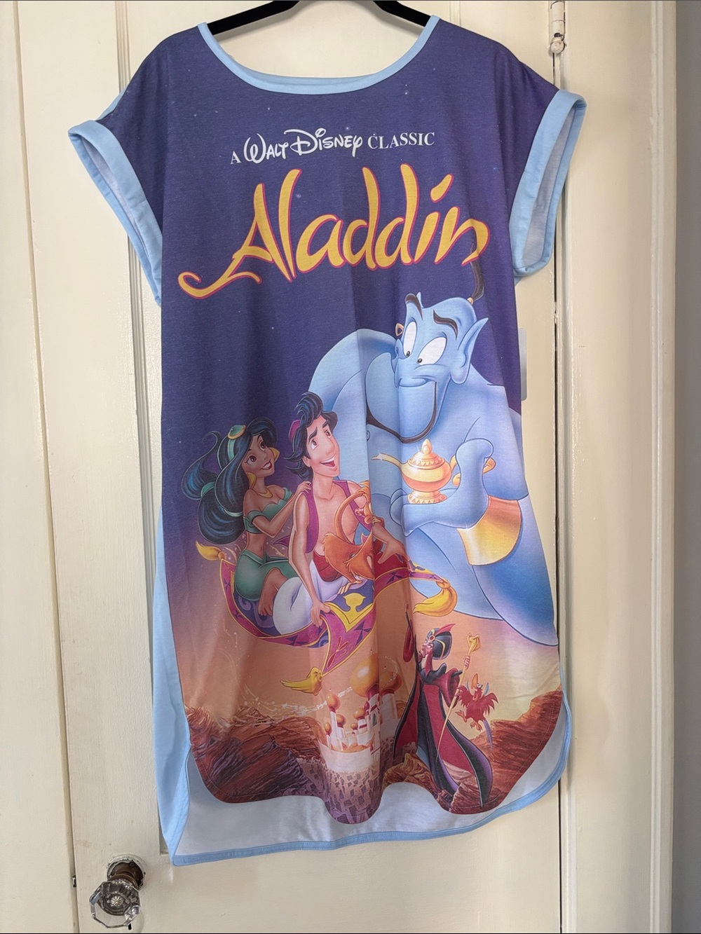 Disney Aladdin Purple and Light Blue Sleep Tee